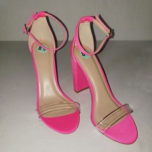 Diva Lounge Pink and clear heels